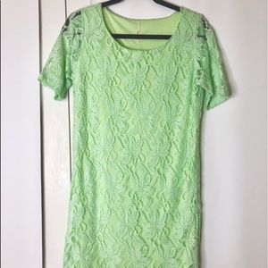 Seafoam lace dress